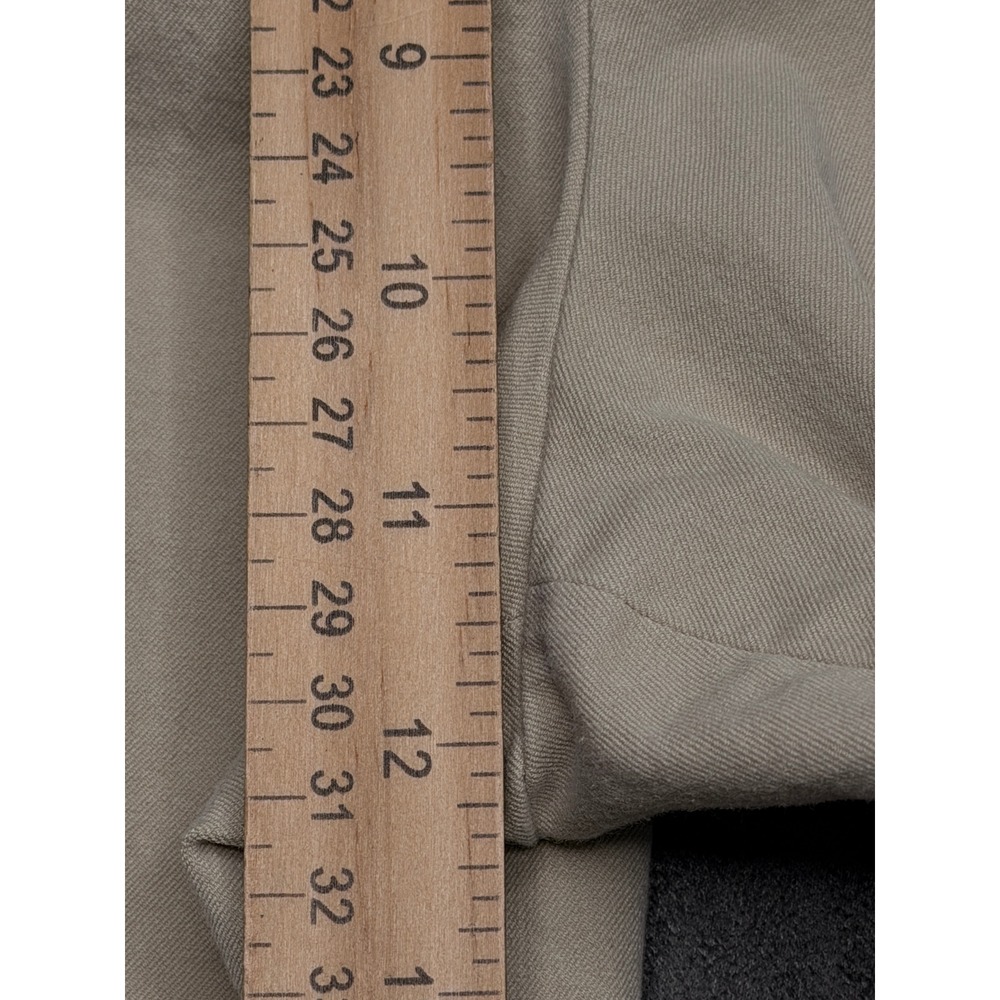 Talbots Chatham Ankle Pants Womens 16 Beige Khaki Side Zip Straight Leg Stretch - Picture 3 of 9